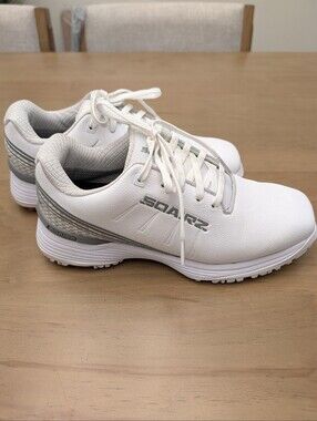 New Sqairz Freedom Micro Golf White & Grey Soft Cleat Shoe Women's Size 7